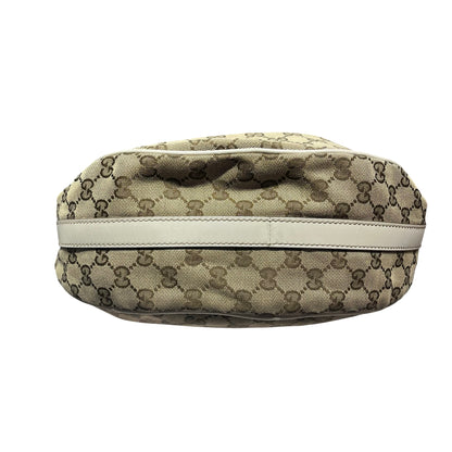 Used GUCCI Monogram Hobo Bag Beige Brown