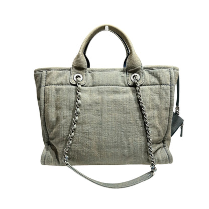 CHANEL NEW DEAUVILLE TOTE SMALL DENIM PHW [3000158]