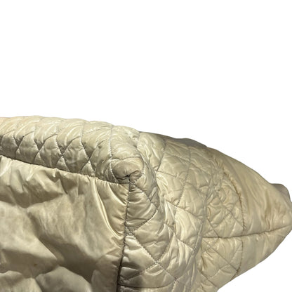 Used CHANEL Quilted Nylon Coco Cocoon Tote Bag Beige