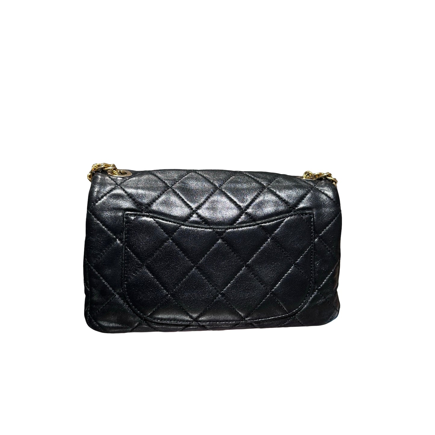 Used Chanel Flap with chain Shoulder Bag Black GHW