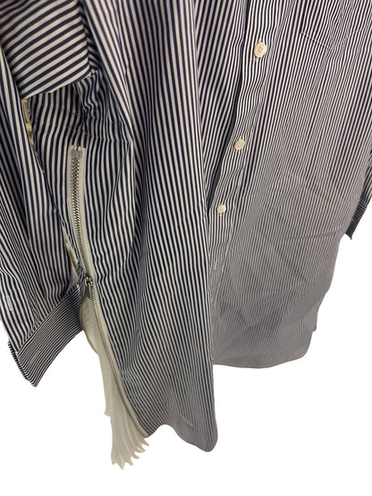 Used SACAI Striped Long Sleeve Shirt Clothes White Blue