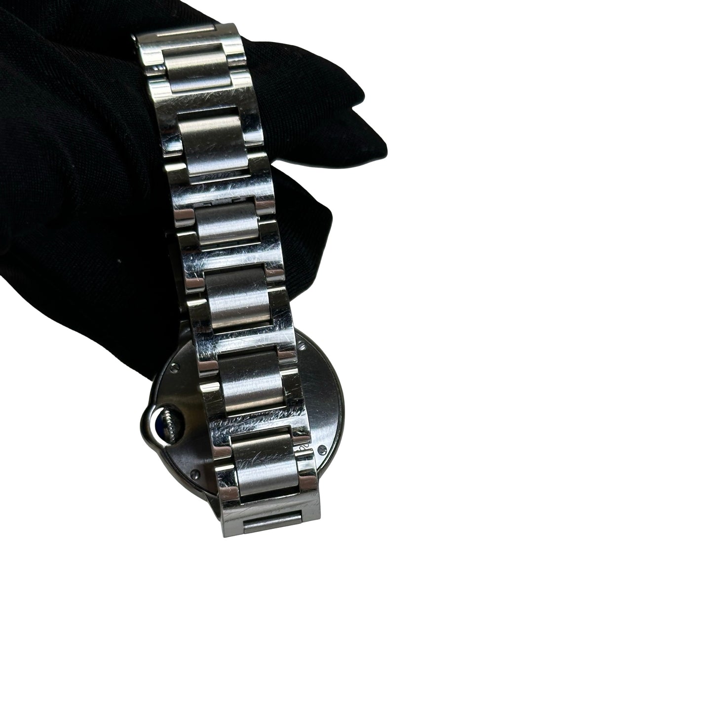 Used CARTIER Stainless Steel Diamond Bezel Ballon Bleu Watch Silver