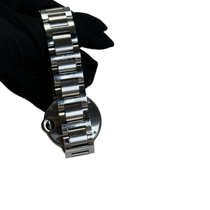 Used CARTIER Stainless Steel Diamond Bezel Ballon Bleu Watch Silver