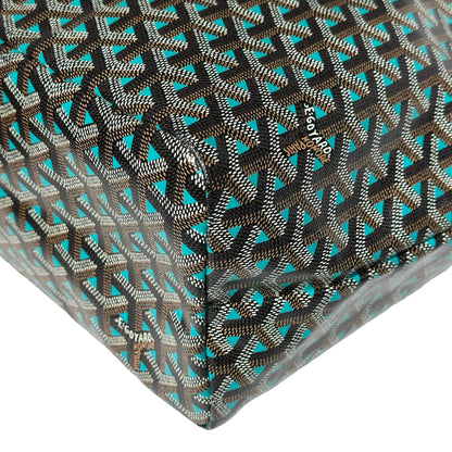 Used GOYARD Tote PM Tote Black Blue Tote Bag Black BLUE