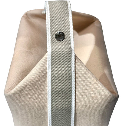 HERMES Canvas Bride-a-Brac GM Pouch Beige