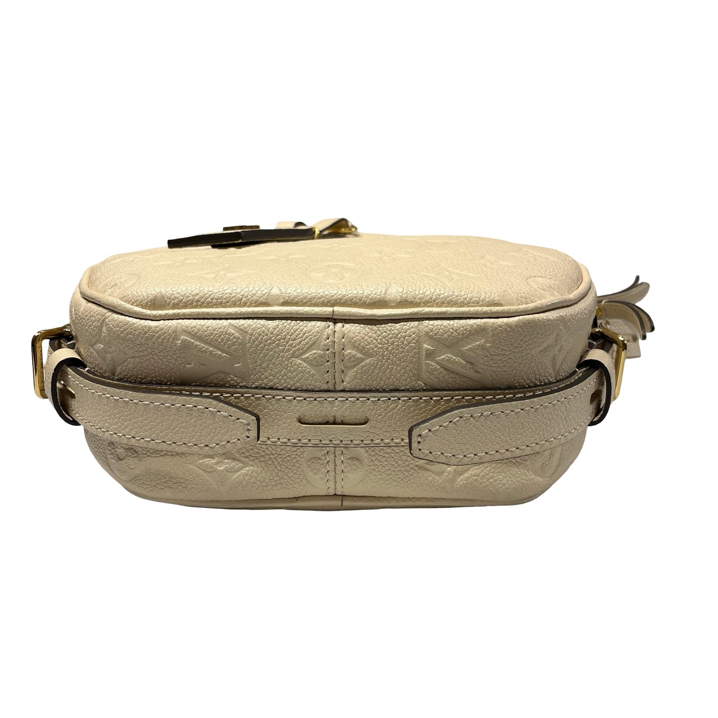 Used LOUIS VUITTON Calfskin Leather Cross Body Bag White GHW