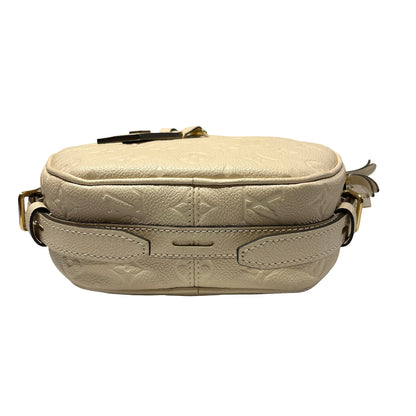Used LOUIS VUITTON Calfskin Leather Cross Body Bag White GHW