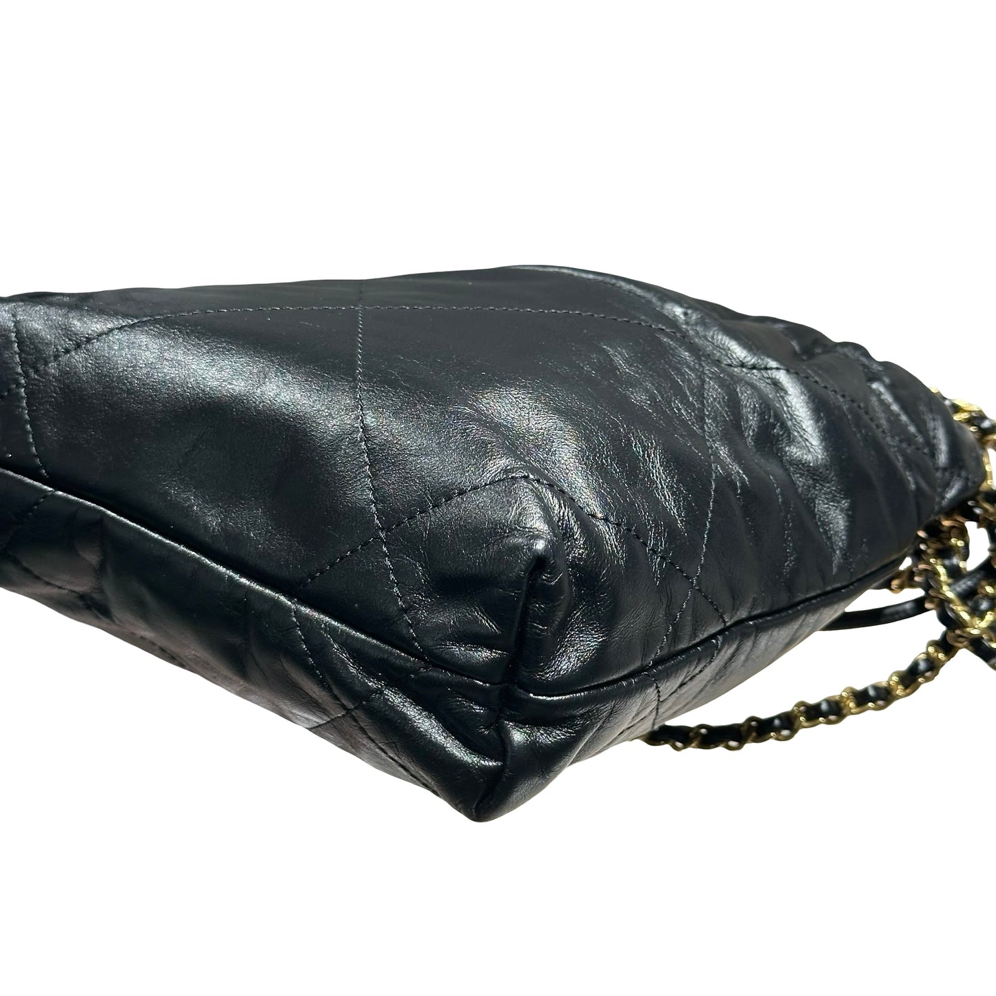 Used CHANEL 22 mini Shoulder Bag Black GHW