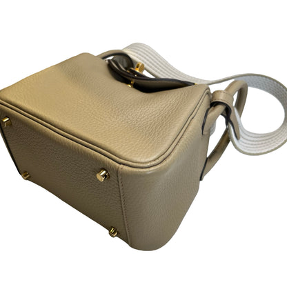 Brand New HERMES Clemence Lindy Handbag Etoupe