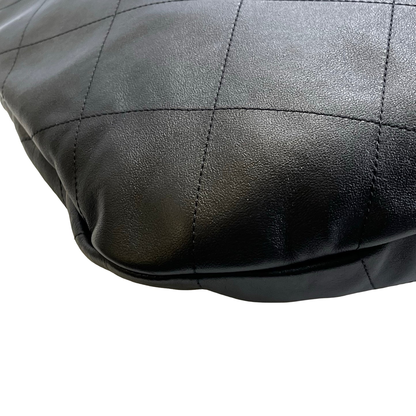 Used CHANEL Quilted Hobo Bag Hobo Bag Black Gold Hardware