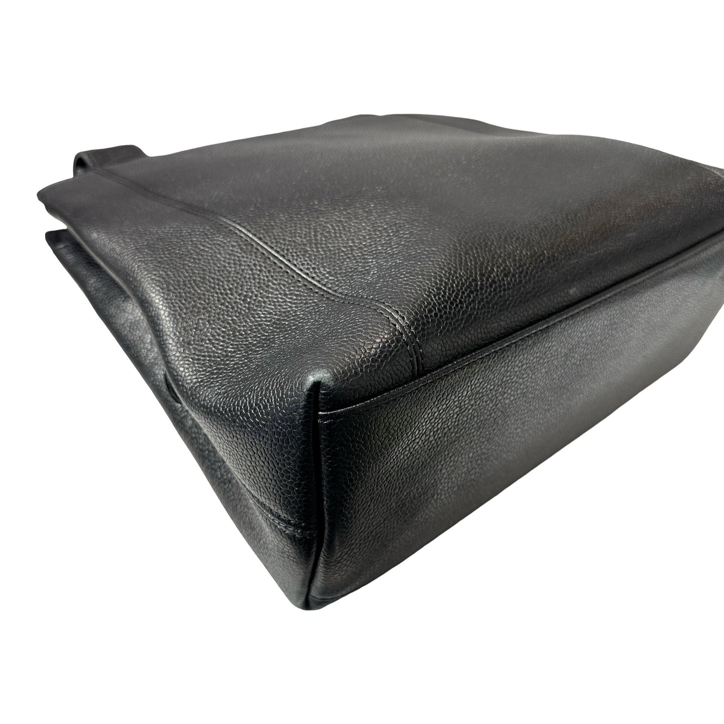 Used CHANEL Caviar Leather Vintage Shoulder Shoulder Bag GHW Black