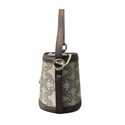 Used VIVIENNE WESTWOOD Betty Small Bucket Bucket Bag Brown PHW