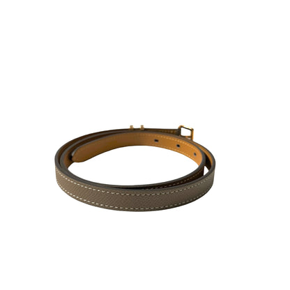 Used HERMÈS Pop H Belt Etoupe (18) GHW