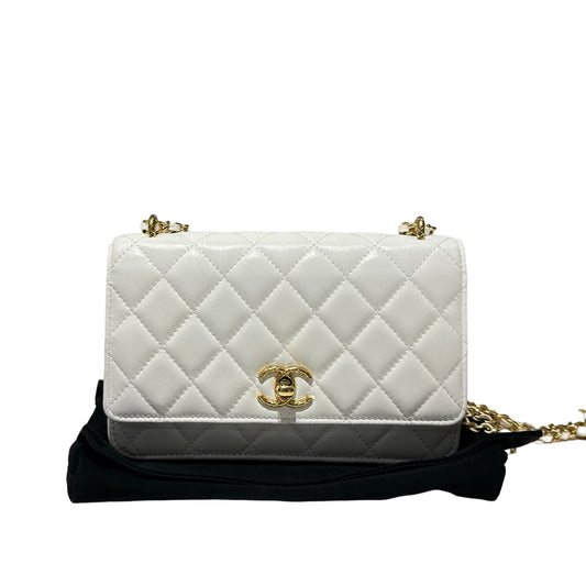 Matelasse Quilted Oil wax leather Chanel Woc Two Way Shoulder Bag [101673]