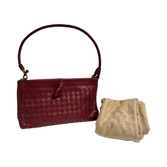 BOTTEGA VENETA RED LEATHER SHOULDER POUCH [3000655]