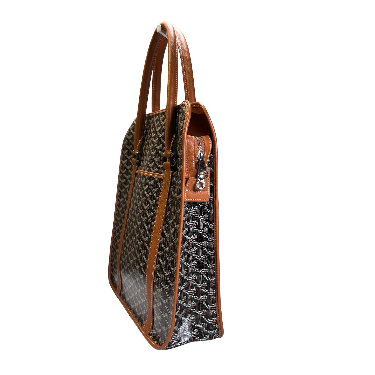 Used GOYARD Goyardine Sac de Voyage Tote Bag Black Brown