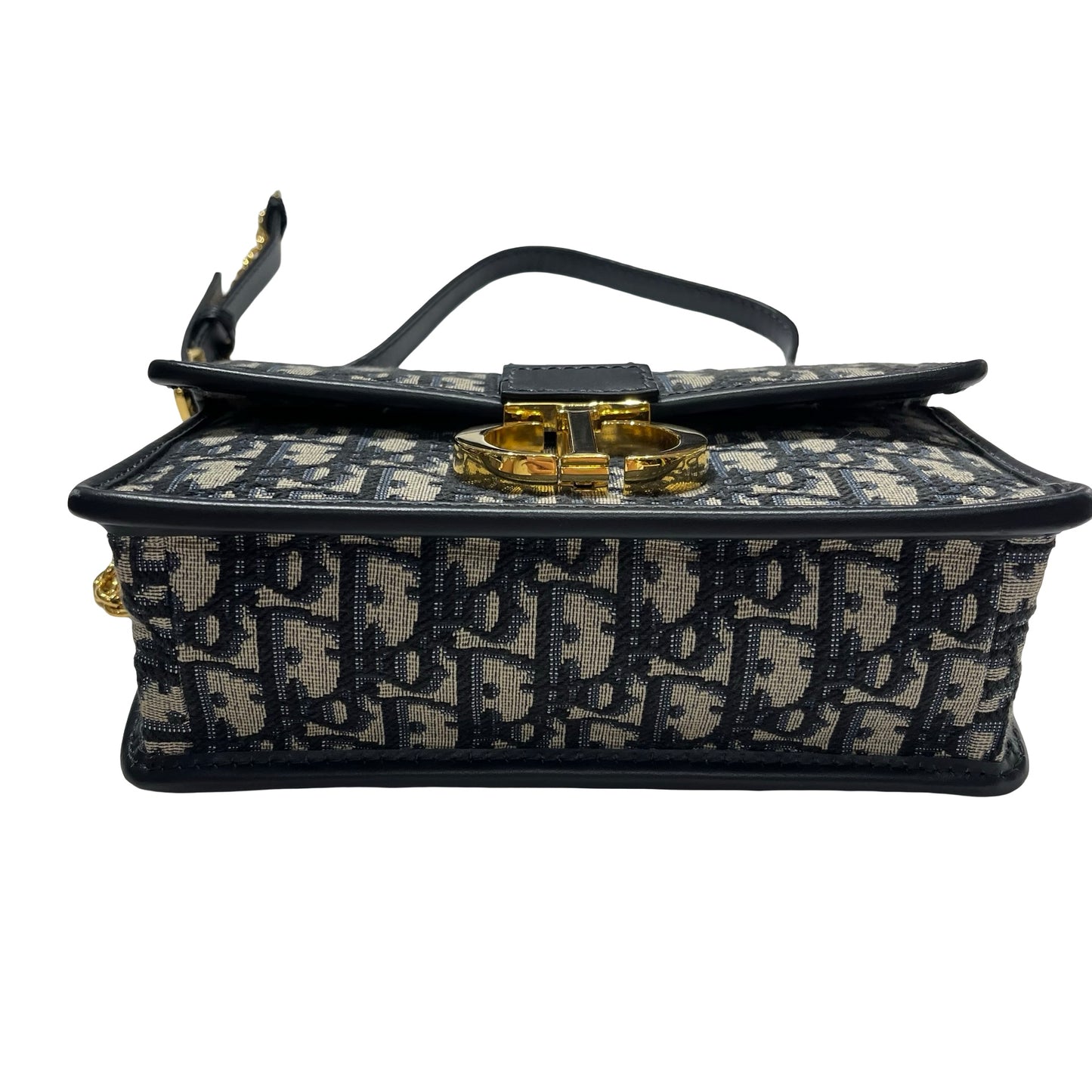 Used DIOR Oblique Oblique Montaigne 30 Crossbody Bag Navy blue