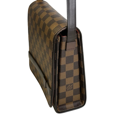 Used LOUIS VUITTON Damier Ebene Pochette Ipanema Shoulder Bag Brown