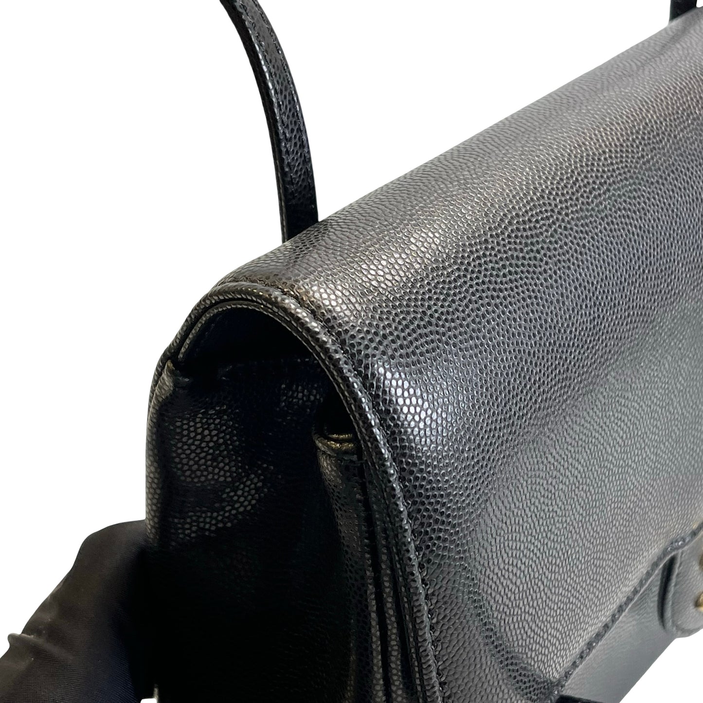 Used CHANEL Caviar Leather Shoulder Bag Shoulder Bag Black