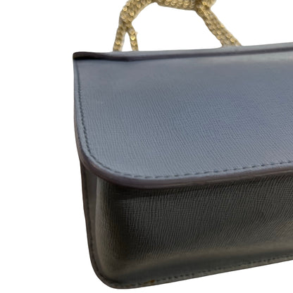 Used FURLA Calfskin Leather Furla Crossbody Cross Body Bag Blue GHW