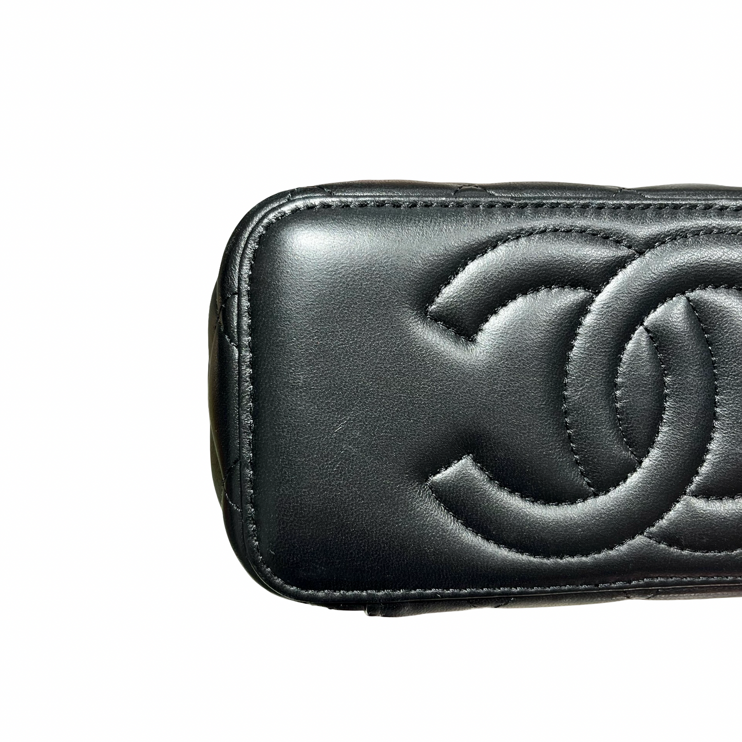 CHANEL VANITY CASE BLACK LAMBSKIN GHW [3000610]