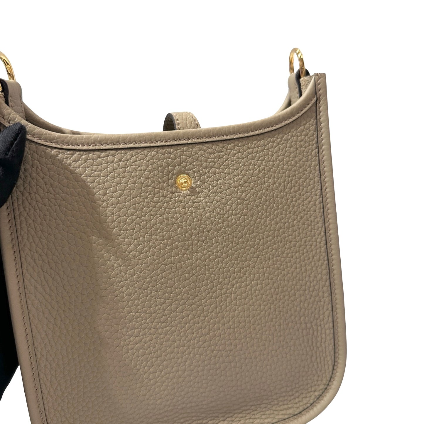 Used HERMÈS Clemence leather Mini Evelyne Cross Body Bag Beige GHW