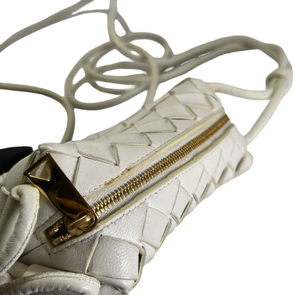 Used BOTTEGA VENETA Intrecciato Mini Loop Camera Bag Mini Bag White