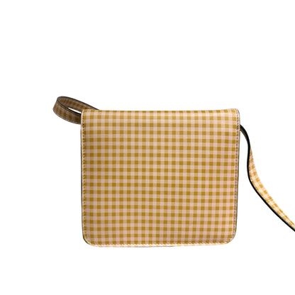 Used FENDI Canvas Cross Body Bag Orange White