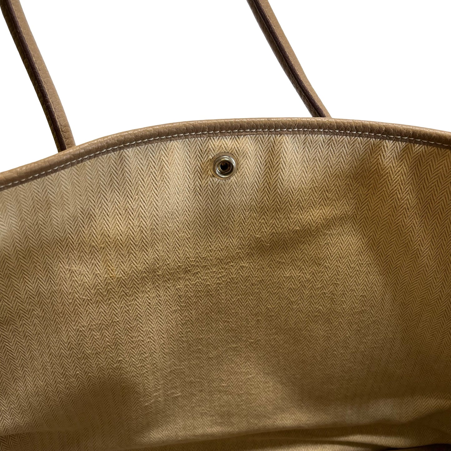 Used HERMES Negonda Leather Garden Party Tote Bag Etoupe
