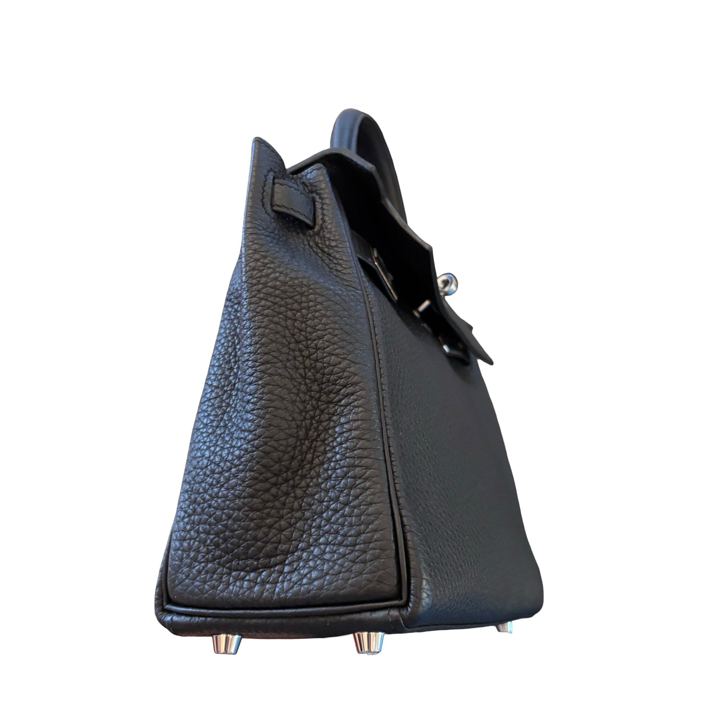 Used HERMES Togo Kelly 25 Handbag Black PHW