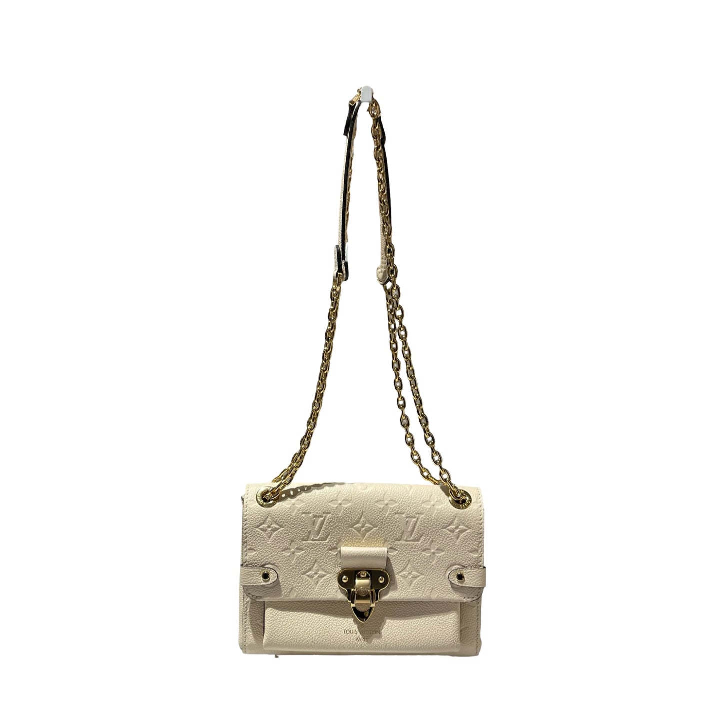 Used LOUIS VUITTON Monogram Empreinte Leather Vavin BB Shoulder Bag Ivory GHW