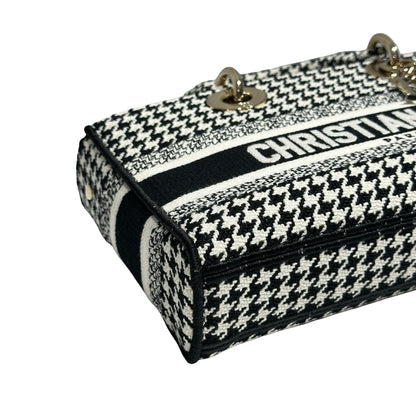 DIOR D-JOY MEDIUM CANVAS HOUNDSTOOTH GHW [3000160]