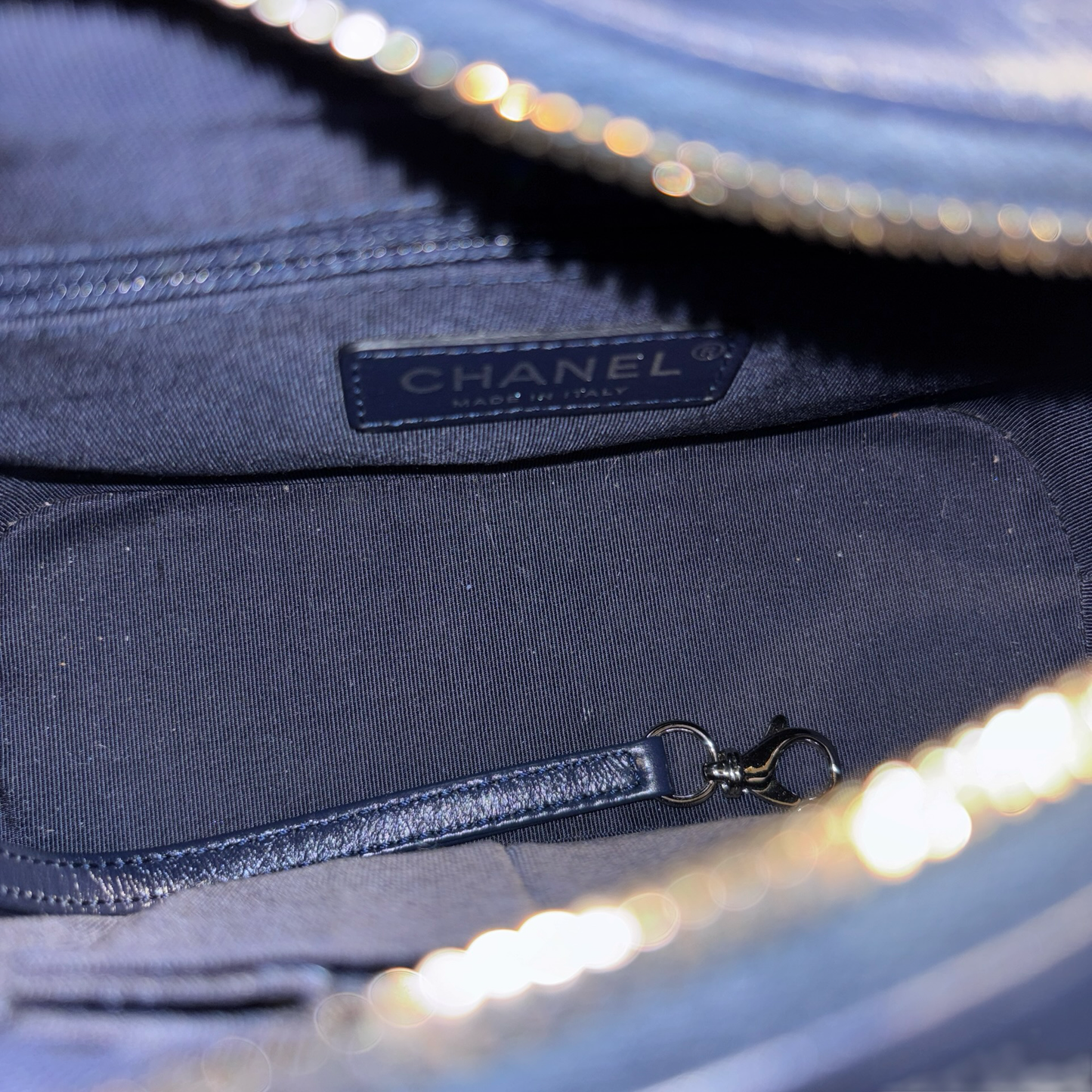 CHANEL GABRIELLE SMALL NAVY CHAIN SHOULDER BAG[3000221]