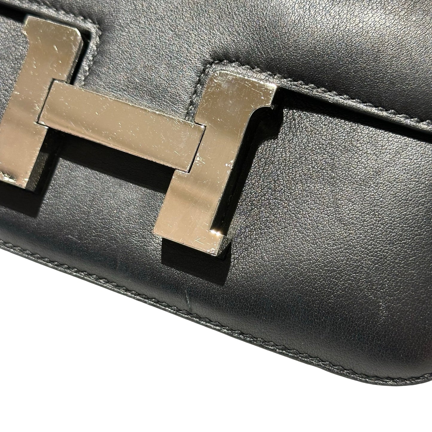 Used HERMÈS Mini Constance Cross Body Bag Black PHW