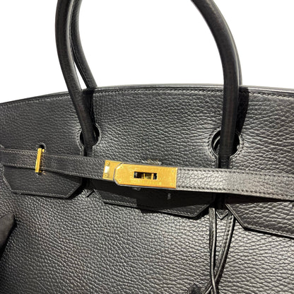 Used HERMES Togo Birkin Handbag Black