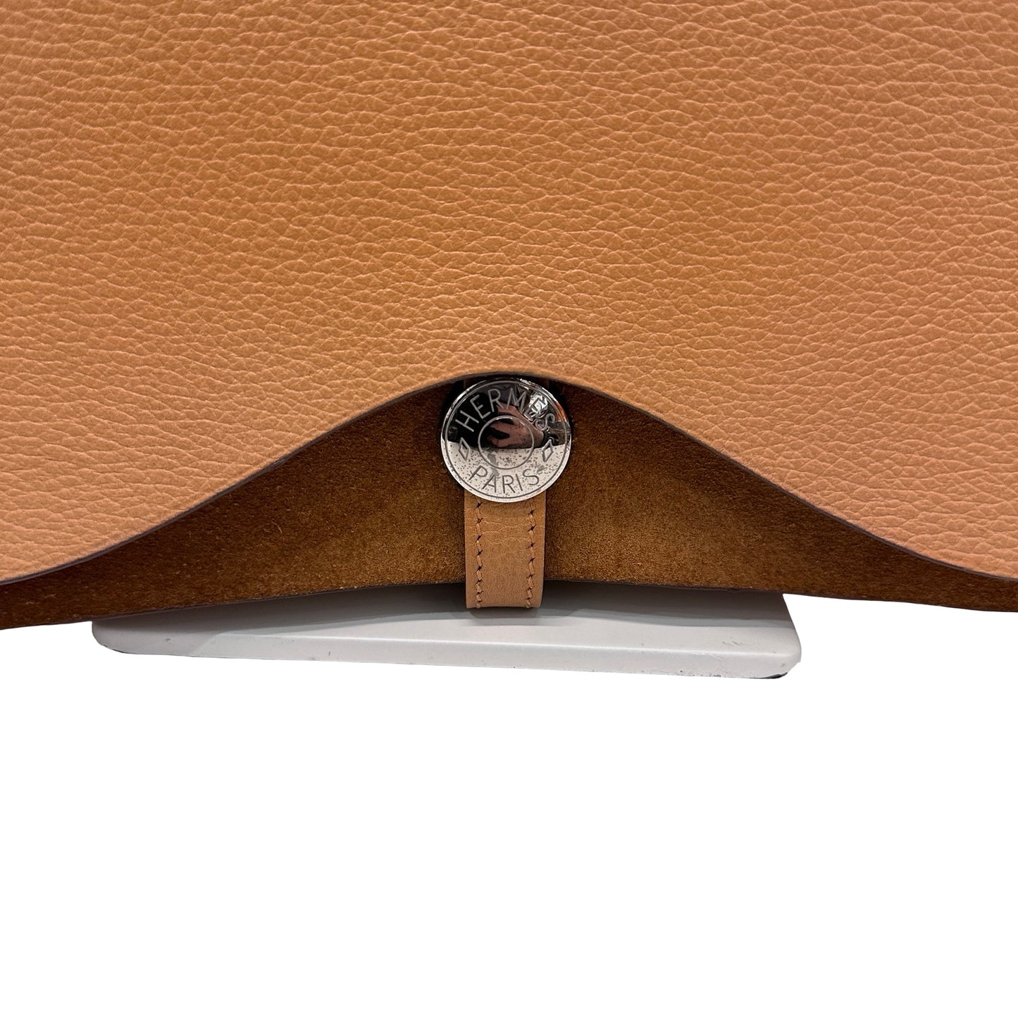 Used HERMÈS Shoulder Bag Brown White PHW