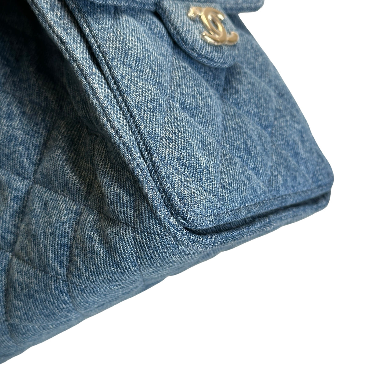 Brand New CHANEL Denim Denim Bag Handbag Blue