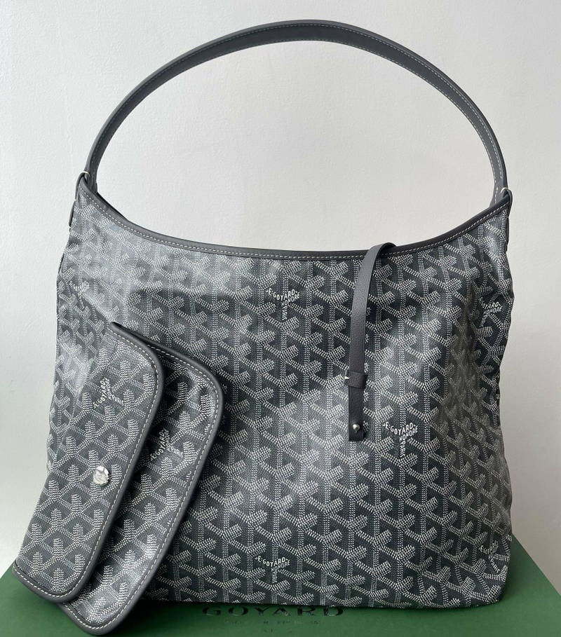 GOYARD Goyardine Bohème Hobo Hobo Bag Grey