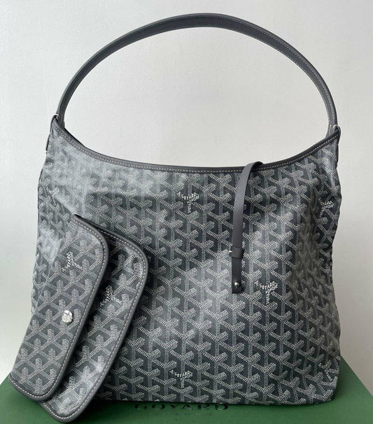 GOYARD Goyardine Bohème Hobo Hobo Bag Grey