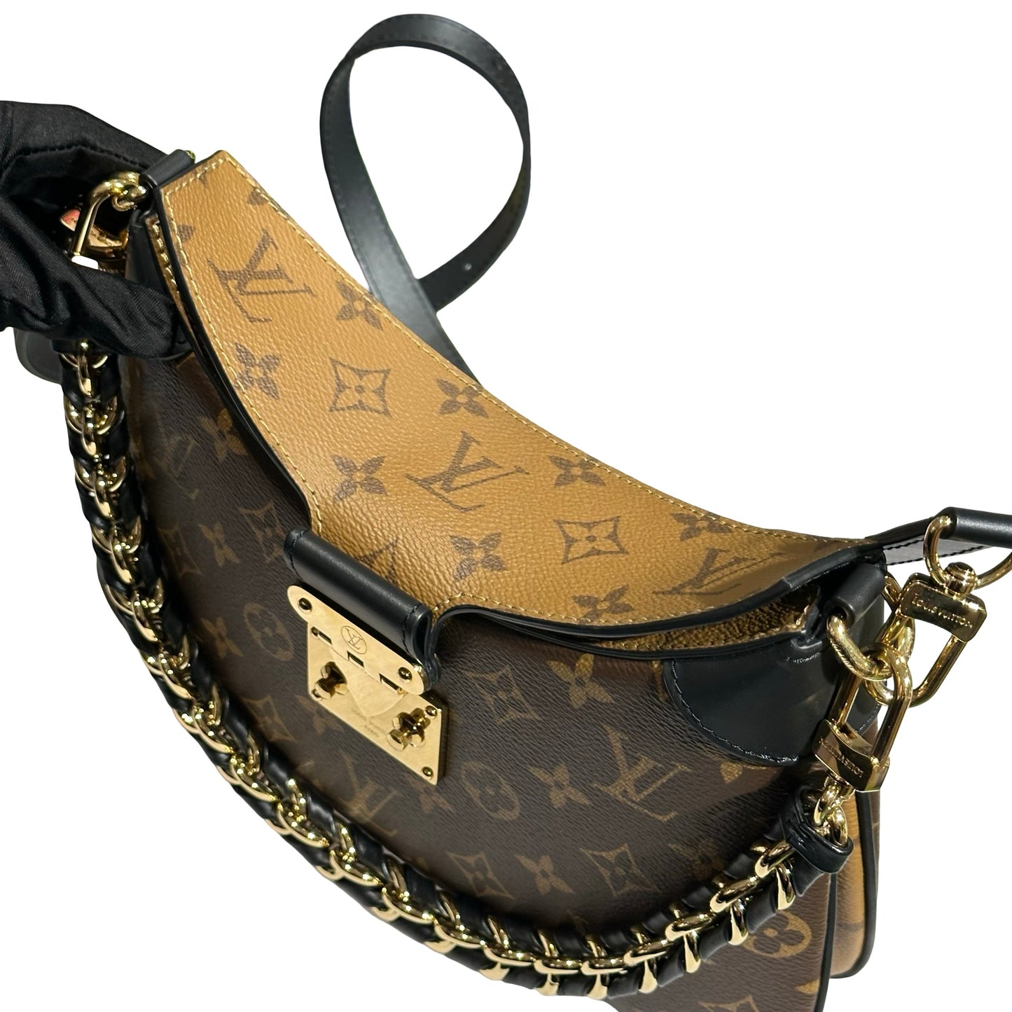 Used LOUIS VUITTON Canvas TWINNT Two Way Shoulder Bag Brown Black GHW