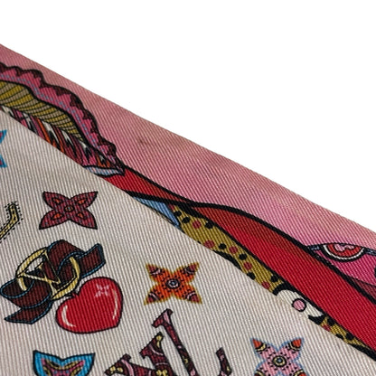 Used LOUIS VUITTON Twilly Twilly Pink White