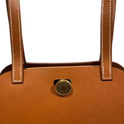 Unused Hermès Swift leather Canvas SAC TABLIER SELLIER Shoulder Bag Brown GHW