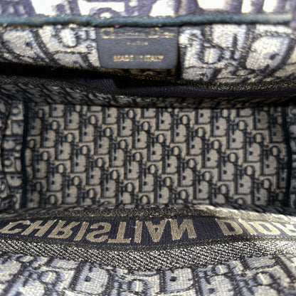 Used DIOR Canvas Used Dior Canvas Book Tote Tote Navy Blue Tote Bag Navy Blue