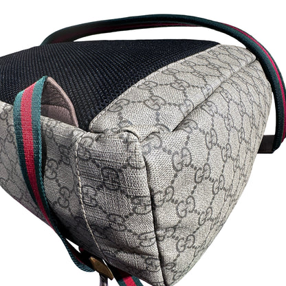 Used Gucci Coated Canvas Backpack Brown GHW