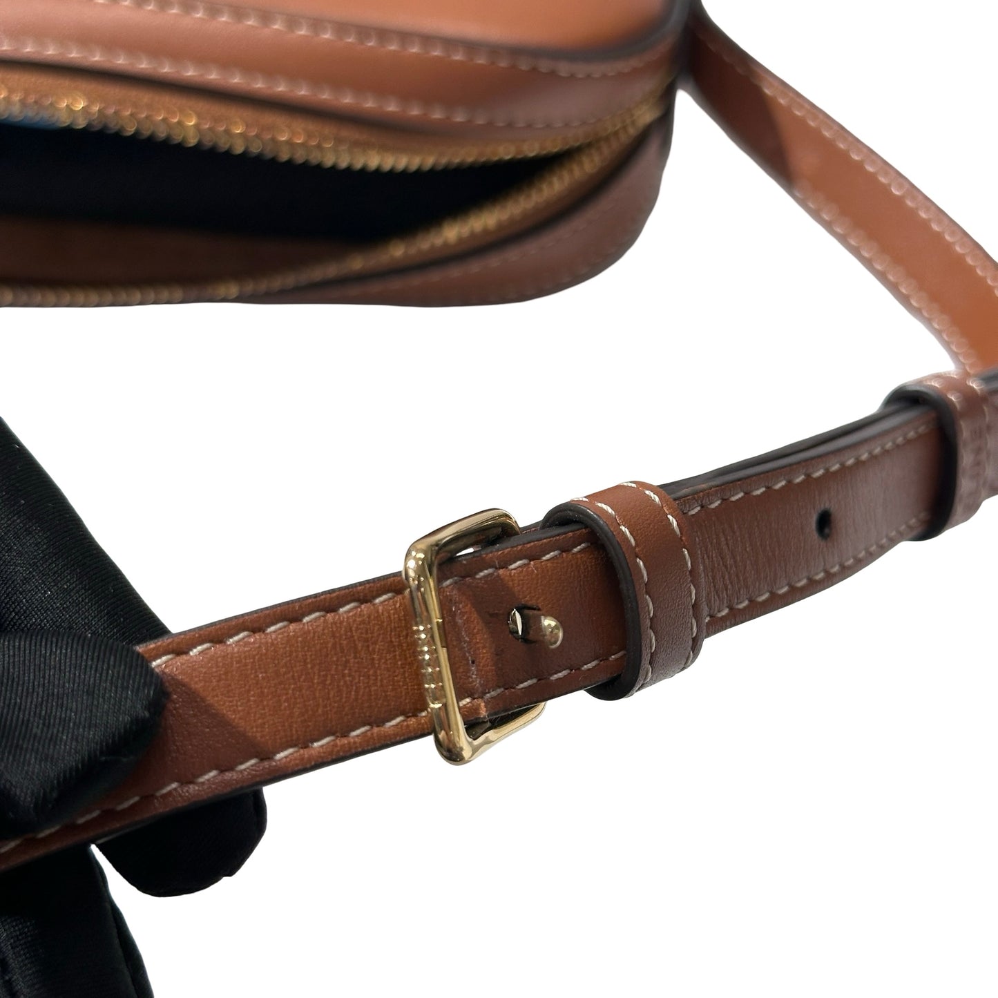 CELINE Smooth Calfskin Triomphe Hobo Camera Bag Brown