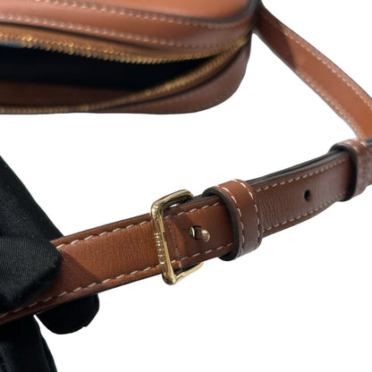 CELINE Smooth Calfskin Triomphe Hobo Camera Bag Brown