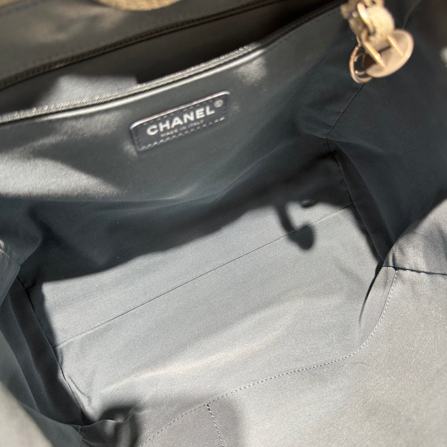 CHANEL NEW DEAUVILLE TOTE SMALL DENIM PHW [3000158]
