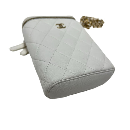 Caviar skin vanity case with chain Chain Shoulder Bag [101264]