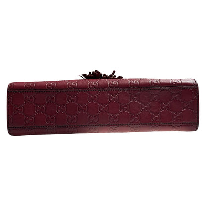 GUCCI GUCCISSIMA EMILY RED CALFSKIN PHW CHAIN SHOULDER BAG [A04201]