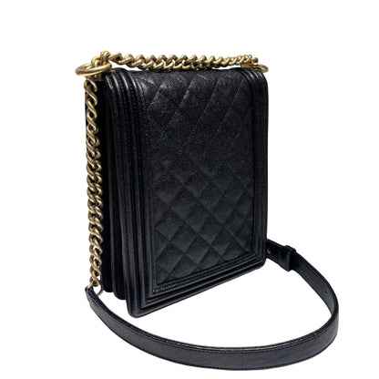 CHANEL LEBOY VERTICAL CAVIAR CHAIN SHOULDER BAG [3000358]